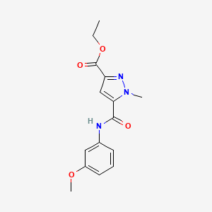 ETHYL 5-[(3-METHOXYANILINO)CARBONYL]-1-METHYL-1H-PYRAZOLE-3-CARBOXYLATE