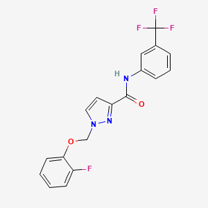 1-[(2-fluorophenoxy)methyl]-N-[3-(trifluoromethyl)phenyl]-1H-pyrazole-3-carboxamide