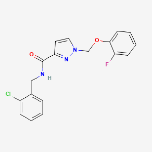 N-(2-chlorobenzyl)-1-[(2-fluorophenoxy)methyl]-1H-pyrazole-3-carboxamide