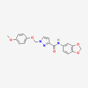 N-(1,3-benzodioxol-5-yl)-1-[(4-methoxyphenoxy)methyl]-1H-pyrazole-3-carboxamide