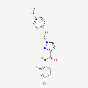 molecular formula C19H18BrN3O3 B4356680 N-(4-bromo-2-methylphenyl)-1-[(4-methoxyphenoxy)methyl]-1H-pyrazole-3-carboxamide 