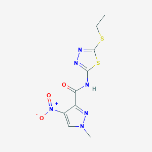 N-[5-(ethylsulfanyl)-1,3,4-thiadiazol-2-yl]-1-methyl-4-nitro-1H-pyrazole-3-carboxamide