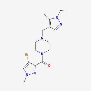 (4-BROMO-1-METHYL-1H-PYRAZOL-3-YL){4-[(1-ETHYL-5-METHYL-1H-PYRAZOL-4-YL)METHYL]PIPERAZINO}METHANONE