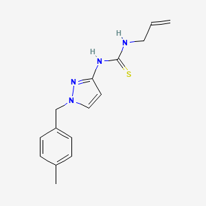 molecular formula C15H18N4S B4356715 N-allyl-N'-[1-(4-methylbenzyl)-1H-pyrazol-3-yl]thiourea 