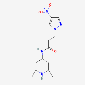 molecular formula C15H25N5O3 B4356717 3-(4-NITRO-1H-PYRAZOL-1-YL)-N-(2,2,6,6-TETRAMETHYL-4-PIPERIDYL)PROPANAMIDE 