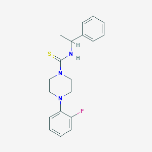 4-(2-fluorophenyl)-N-(1-phenylethyl)piperazine-1-carbothioamide