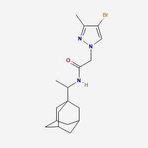 N-[1-(1-adamantyl)ethyl]-2-(4-bromo-3-methyl-1H-pyrazol-1-yl)acetamide