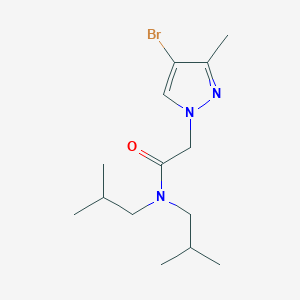 2-(4-bromo-3-methyl-1H-pyrazol-1-yl)-N,N-diisobutylacetamide