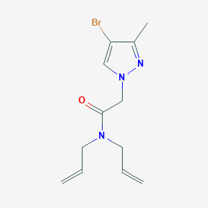 N,N-diallyl-2-(4-bromo-3-methyl-1H-pyrazol-1-yl)acetamide