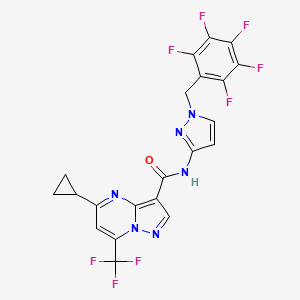 5-CYCLOPROPYL-N-[1-(2,3,4,5,6-PENTAFLUOROBENZYL)-1H-PYRAZOL-3-YL]-7-(TRIFLUOROMETHYL)PYRAZOLO[1,5-A]PYRIMIDINE-3-CARBOXAMIDE