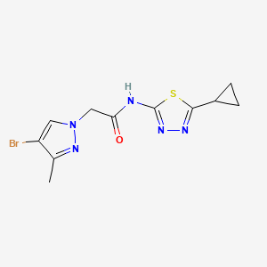 2-(4-bromo-3-methyl-1H-pyrazol-1-yl)-N-(5-cyclopropyl-1,3,4-thiadiazol-2-yl)acetamide