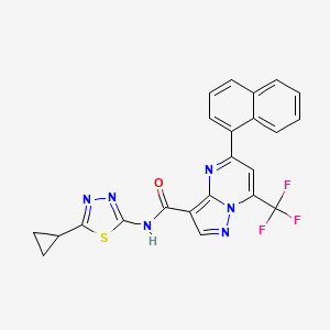 N-(5-cyclopropyl-1,3,4-thiadiazol-2-yl)-5-(1-naphthyl)-7-(trifluoromethyl)pyrazolo[1,5-a]pyrimidine-3-carboxamide