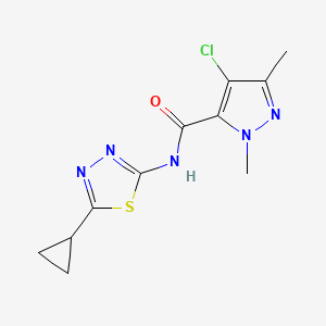 4-chloro-N-(5-cyclopropyl-1,3,4-thiadiazol-2-yl)-1,3-dimethyl-1H-pyrazole-5-carboxamide