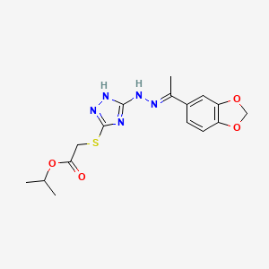 isopropyl [(5-{2-[1-(1,3-benzodioxol-5-yl)ethylidene]hydrazino}-4H-1,2,4-triazol-3-yl)thio]acetate