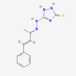 4-phenyl-3-buten-2-one (5-thioxo-4,5-dihydro-1H-1,2,4-triazol-3-yl)hydrazone