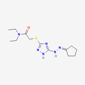 2-{[5-(2-cyclopentylidenehydrazino)-4H-1,2,4-triazol-3-yl]thio}-N,N-diethylacetamide