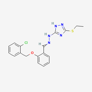 2-[(2-chlorobenzyl)oxy]benzaldehyde [5-(ethylthio)-4H-1,2,4-triazol-3-yl]hydrazone