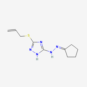 1-CYCLOPENTANONE 1-[5-(ALLYLSULFANYL)-4H-1,2,4-TRIAZOL-3-YL]HYDRAZONE