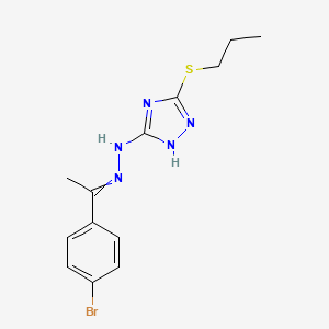 1-(4-bromophenyl)ethanone [5-(propylthio)-4H-1,2,4-triazol-3-yl]hydrazone