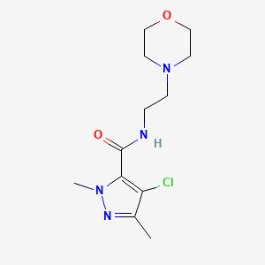 molecular formula C12H19ClN4O2 B4356903 4-CHLORO-1,3-DIMETHYL-N-(2-MORPHOLINOETHYL)-1H-PYRAZOLE-5-CARBOXAMIDE 