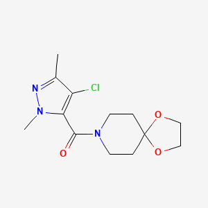 (4-chloro-1,3-dimethyl-1H-pyrazol-5-yl)(1,4-dioxa-8-azaspiro[4.5]dec-8-yl)methanone