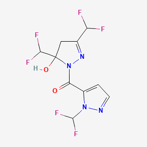 [3,5-bis(difluoromethyl)-5-hydroxy-4,5-dihydro-1H-pyrazol-1-yl][1-(difluoromethyl)-1H-pyrazol-5-yl]methanone