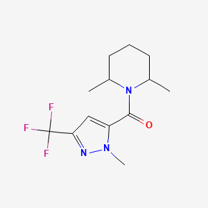 2,6-dimethyl-1-{[1-methyl-3-(trifluoromethyl)-1H-pyrazol-5-yl]carbonyl}piperidine