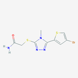 2-{[5-(4-BROMO-2-THIENYL)-4-METHYL-4H-1,2,4-TRIAZOL-3-YL]SULFANYL}ACETAMIDE