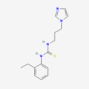 molecular formula C15H20N4S B4356976 N-(2-ethylphenyl)-N'-[3-(1H-imidazol-1-yl)propyl]thiourea 