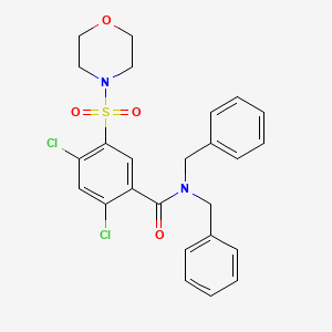 N,N-DIBENZYL-2,4-DICHLORO-5-(MORPHOLINOSULFONYL)BENZAMIDE