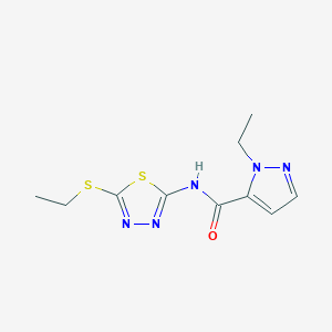 1-ethyl-N-[5-(ethylsulfanyl)-1,3,4-thiadiazol-2-yl]-1H-pyrazole-5-carboxamide