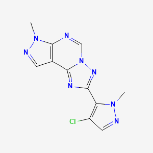 2-(4-chloro-1-methyl-1H-pyrazol-5-yl)-7-methyl-7H-pyrazolo[4,3-e][1,2,4]triazolo[1,5-c]pyrimidine