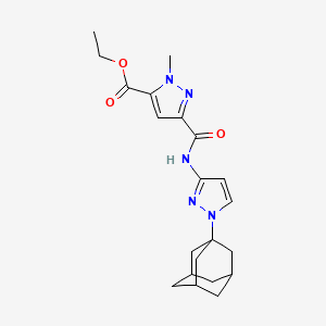 ethyl 3-({[1-(1-adamantyl)-1H-pyrazol-3-yl]amino}carbonyl)-1-methyl-1H-pyrazole-5-carboxylate