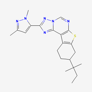 2-(1,3-DIMETHYL-1H-PYRAZOL-5-YL)-9-(TERT-PENTYL)-8,9,10,11-TETRAHYDRO[1]BENZOTHIENO[3,2-E][1,2,4]TRIAZOLO[1,5-C]PYRIMIDINE