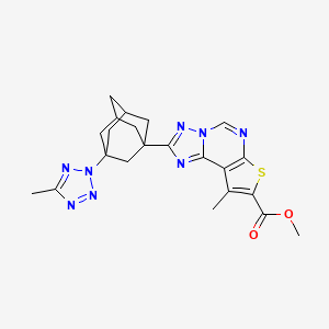 METHYL 9-METHYL-2-[3-(5-METHYL-2H-1,2,3,4-TETRAAZOL-2-YL)-1-ADAMANTYL]THIENO[3,2-E][1,2,4]TRIAZOLO[1,5-C]PYRIMIDINE-8-CARBOXYLATE