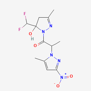 1-[5-(DIFLUOROMETHYL)-5-HYDROXY-3-METHYL-4,5-DIHYDRO-1H-PYRAZOL-1-YL]-2-(5-METHYL-3-NITRO-1H-PYRAZOL-1-YL)-1-PROPANONE