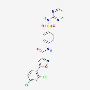 5-(2,4-dichlorophenyl)-N-[4-(pyrimidin-2-ylsulfamoyl)phenyl]-1,2-oxazole-3-carboxamide