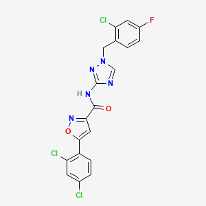 N-[1-(2-chloro-4-fluorobenzyl)-1H-1,2,4-triazol-3-yl]-5-(2,4-dichlorophenyl)-3-isoxazolecarboxamide