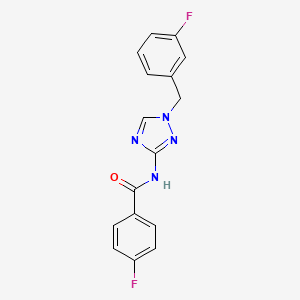 4-fluoro-N-[1-(3-fluorobenzyl)-1H-1,2,4-triazol-3-yl]benzamide