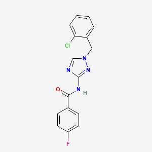 N-[1-(2-chlorobenzyl)-1H-1,2,4-triazol-3-yl]-4-fluorobenzamide