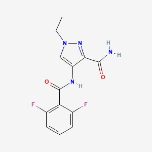 4-[(2,6-difluorobenzoyl)amino]-1-ethyl-1H-pyrazole-3-carboxamide