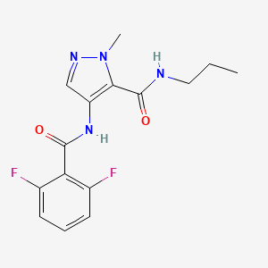 4-[(2,6-difluorobenzoyl)amino]-1-methyl-N-propyl-1H-pyrazole-5-carboxamide