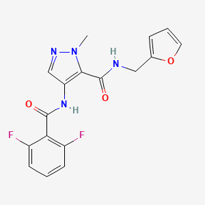 molecular formula C17H14F2N4O3 B4357170 4-[(2,6-difluorobenzoyl)amino]-N-(2-furylmethyl)-1-methyl-1H-pyrazole-5-carboxamide 