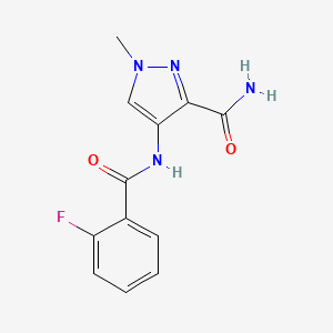 4-[(2-fluorobenzoyl)amino]-1-methyl-1H-pyrazole-3-carboxamide