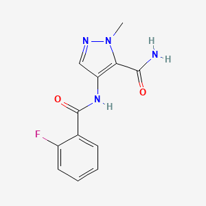 4-[(2-fluorobenzoyl)amino]-1-methyl-1H-pyrazole-5-carboxamide