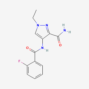 1-ethyl-4-[(2-fluorobenzoyl)amino]-1H-pyrazole-3-carboxamide