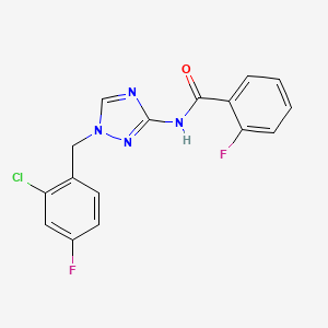 N-[1-(2-chloro-4-fluorobenzyl)-1H-1,2,4-triazol-3-yl]-2-fluorobenzamide