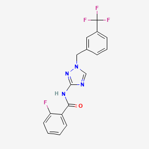 2-fluoro-N-{1-[3-(trifluoromethyl)benzyl]-1H-1,2,4-triazol-3-yl}benzamide