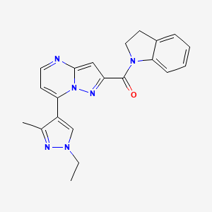 2-(2,3-dihydro-1H-indol-1-ylcarbonyl)-7-(1-ethyl-3-methyl-1H-pyrazol-4-yl)pyrazolo[1,5-a]pyrimidine