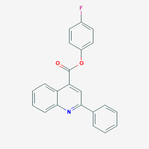 molecular formula C22H14FNO2 B435729 4-Fluorophenyl 2-phenyl-4-quinolinecarboxylate CAS No. 551919-13-2